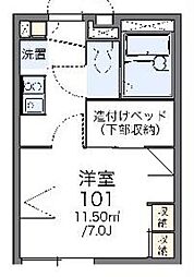 レオパレス多摩百草 1Kの間取図画像