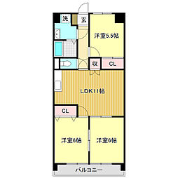セーブ大谷 3LDKの間取図画像
