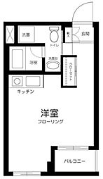 セントパレス鷺沼 ワンルームの間取図画像