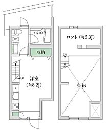 渋谷本町テラスハウス 1階ワンルームの間取り