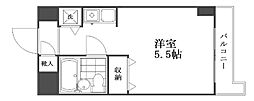 日興パレス川崎 ワンルームの間取図画像