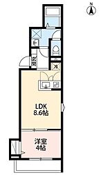 GrosvenorHouse 1LDKの間取図画像