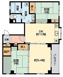 グランシャトー井草 3LDKの間取図画像