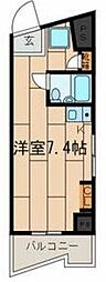 アネックスレガ ワンルームの間取図画像