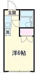 ポルシェ飯山 ワンルームの間取図画像