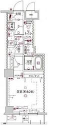 クレヴィスタ板橋桜川 1Kの間取図画像