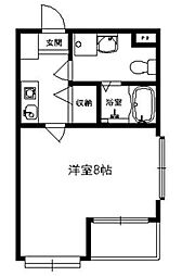 プルーム南池袋 1Kの間取図画像