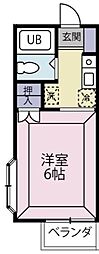 クロノス霞ヶ関 1Kの間取図画像