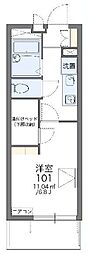 レオパレスアウトゥーノ 1Kの間取図画像