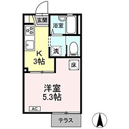サンクレストせど 1Kの間取図画像
