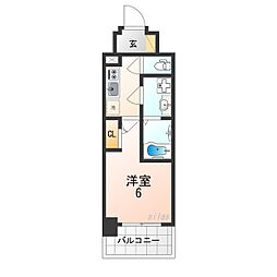 CREST TAPP 庄内 1Kの間取図画像