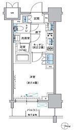 プライマル上野・稲荷町 1LDKの間取図画像
