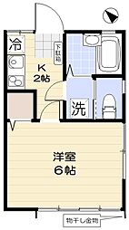 フレスコ志茂駅前 1階1Kの間取り