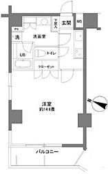 カスタリア大塚2 1Kの間取図画像