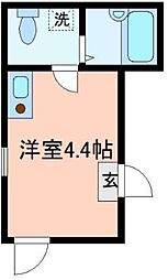 ゼネラルハイツ南花畑 ワンルームの間取図画像