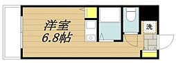 蕨パークプラザB棟 ワンルームの間取図画像