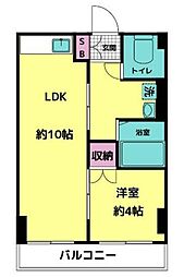 第一山田ビル 1LDKの間取図画像