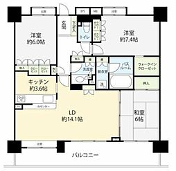 クリオ横浜西口弐番館 3LDKの間取図画像