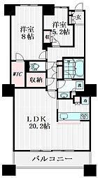 シティデュオタワー川口 2LDKの間取図画像