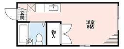 リンデンハウス南松戸 ワンルームの間取図画像