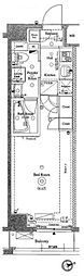 AXAS大森西アジールコート 1Kの間取図画像