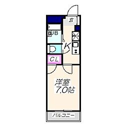 梅北フィオーレ 1Kの間取図画像