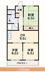 YAMAICHIPLAZAシカゴ 3DKの間取図画像