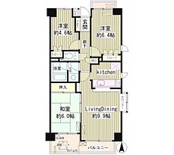 レジデンスシャルマン林試の森 3LDKの間取図画像