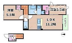 メゾン大島3 2LDKの間取図画像