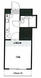 ピア中野新井2 1Kの間取図画像