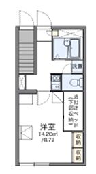 レオパレスアモーレ 1Kの間取図画像