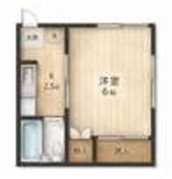 牧村アパート ワンルームの間取図画像