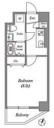 GRANPASEO浅草2 1Kの間取図画像