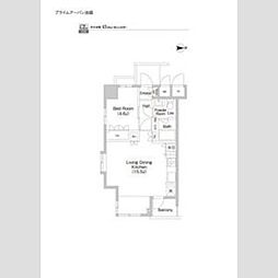 プライムアーバン池袋 12階1LDKの間取り