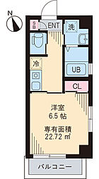 アーク五反田 1Kの間取図画像