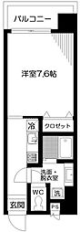 ヴェージュサフィール 1Kの間取図画像