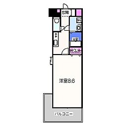 TKアンバーコート堺東2 1Kの間取図画像
