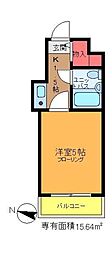 ウインベル新小岩2 1Kの間取図画像