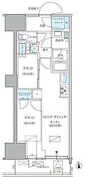 パークアクシス品川天王洲アイル 2LDKの間取図画像