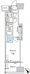 レガシス中目黒 1Kの間取図画像