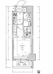 アクサス池袋レジデンス 1Kの間取図画像