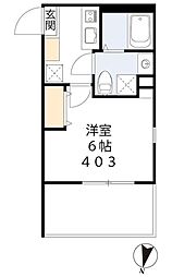 isD下高井戸 4階1Kの間取り