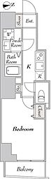 Premier市谷薬王寺 1Kの間取図画像