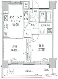ティモーネ押上トゥーレ 2DKの間取図画像