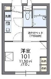 レオパレスユイット 1Kの間取図画像