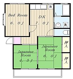田中ハイツ 2階3DKの間取り