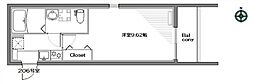 アーバンステージ方南町 1Kの間取図画像