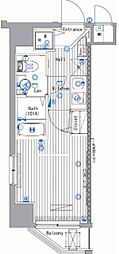 ガーラ・シティ川崎 1Kの間取図画像