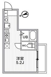 T’s Cuore柴又I 3階ワンルームの間取り