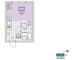 ＴＡＳＵＫＩ杉並高井戸 3階1Kの間取り